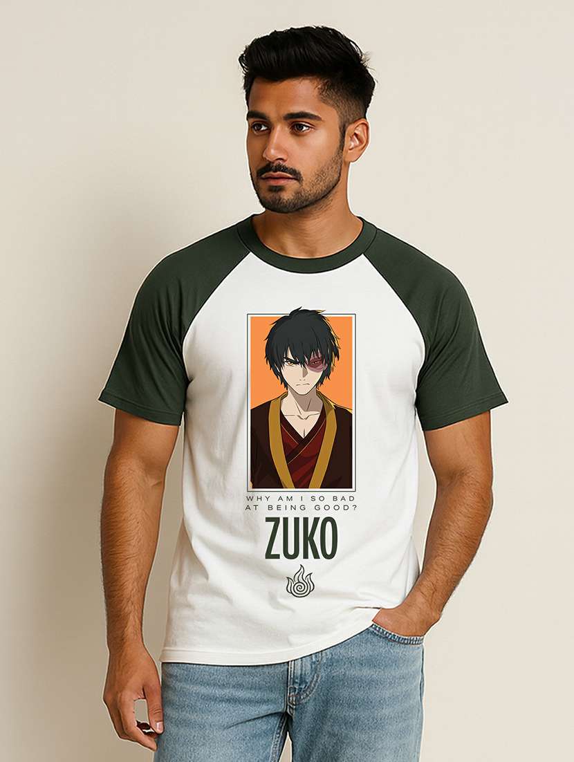 men color block raglan sleeve regular fit t-shirt