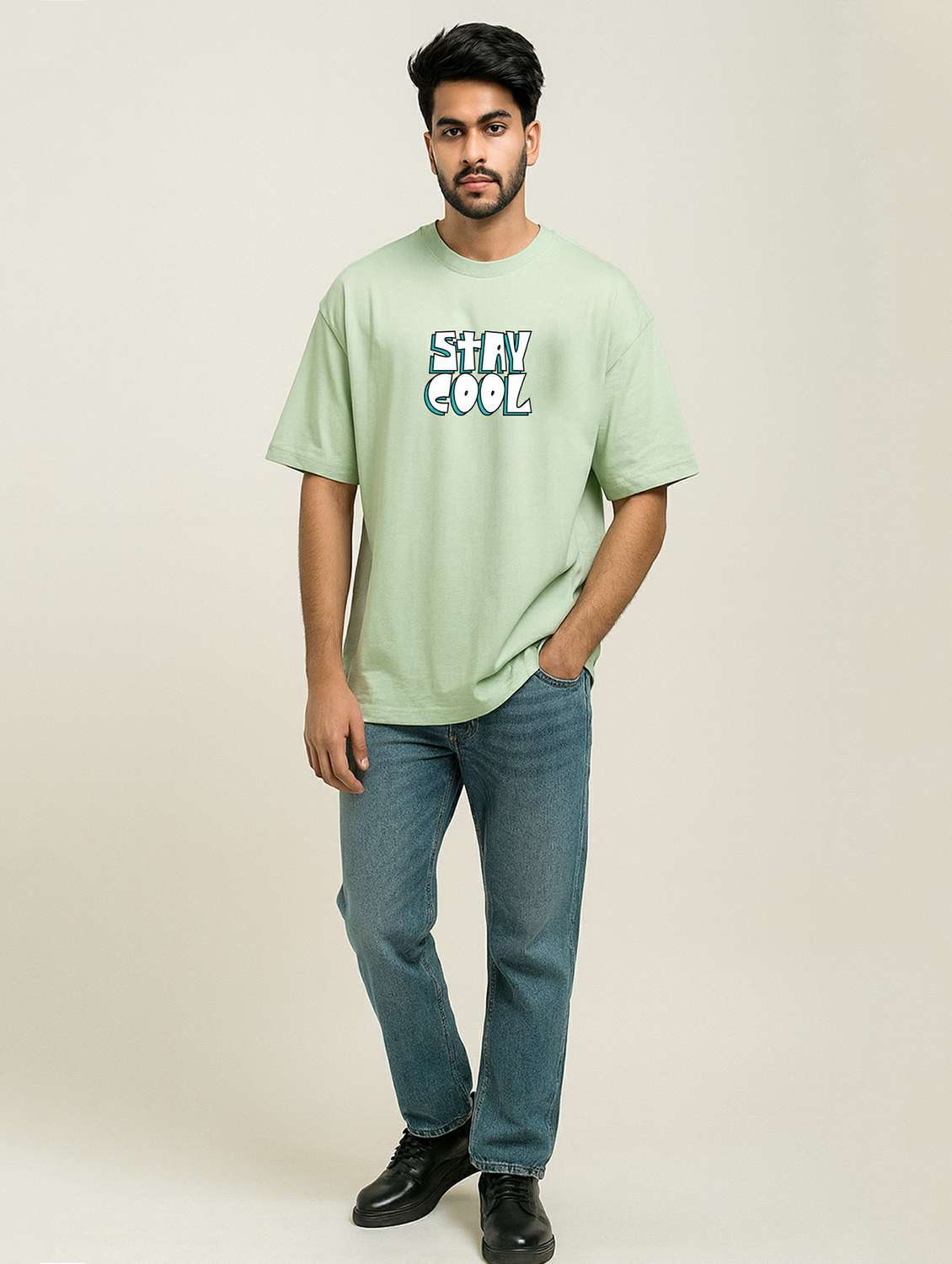 men printed short sleeve oversized t-shirt - 22310964 -  Standard Image - 2