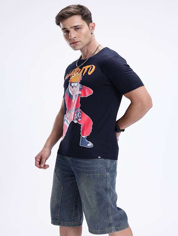 Men Front Print Short Sleeve Regular Fit T-shirt - 22311086 -  Standard Image - 2