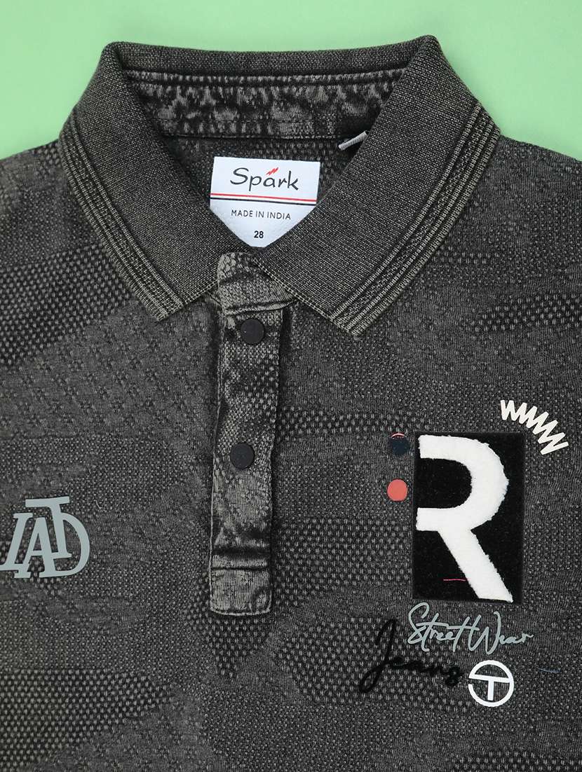 boys typographic short sleeve polo t-shirt  - 22311739 -  Standard Image - 2