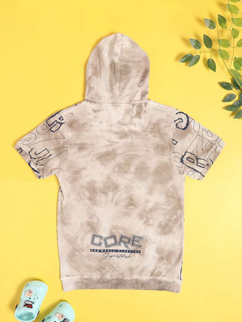 off white cotton front print tee - 22311744 -  Standard Image - 2