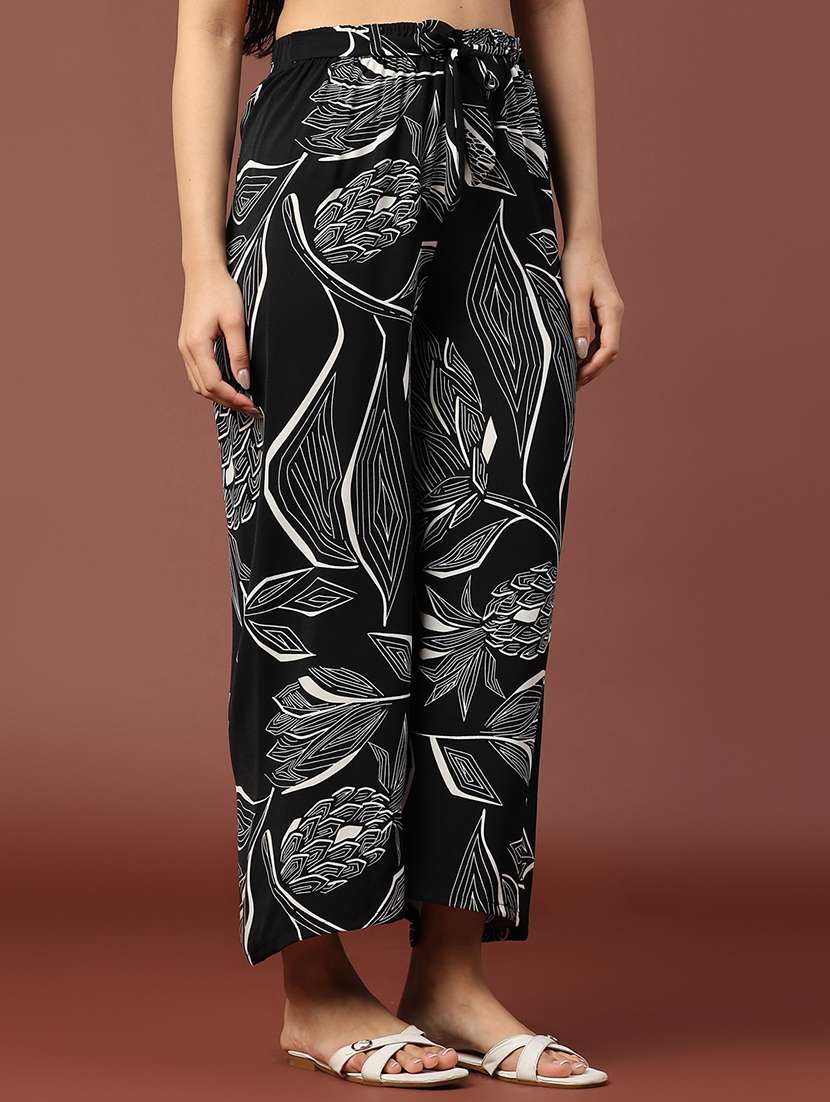 women printed mid rise straight palazzo - 22311799 -  Standard Image - 2