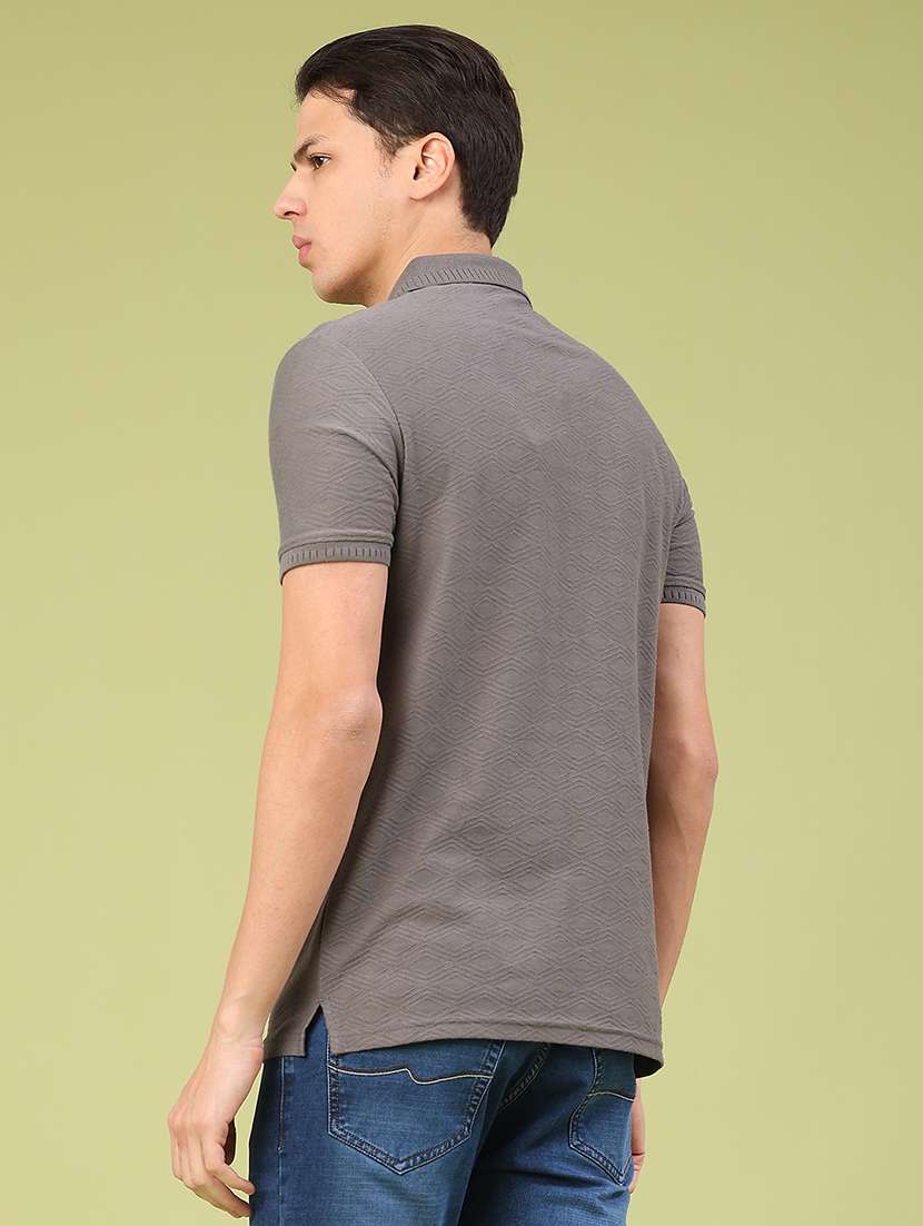 men self design short sleeve polo t-shirt - 22311874 -  Standard Image - 2