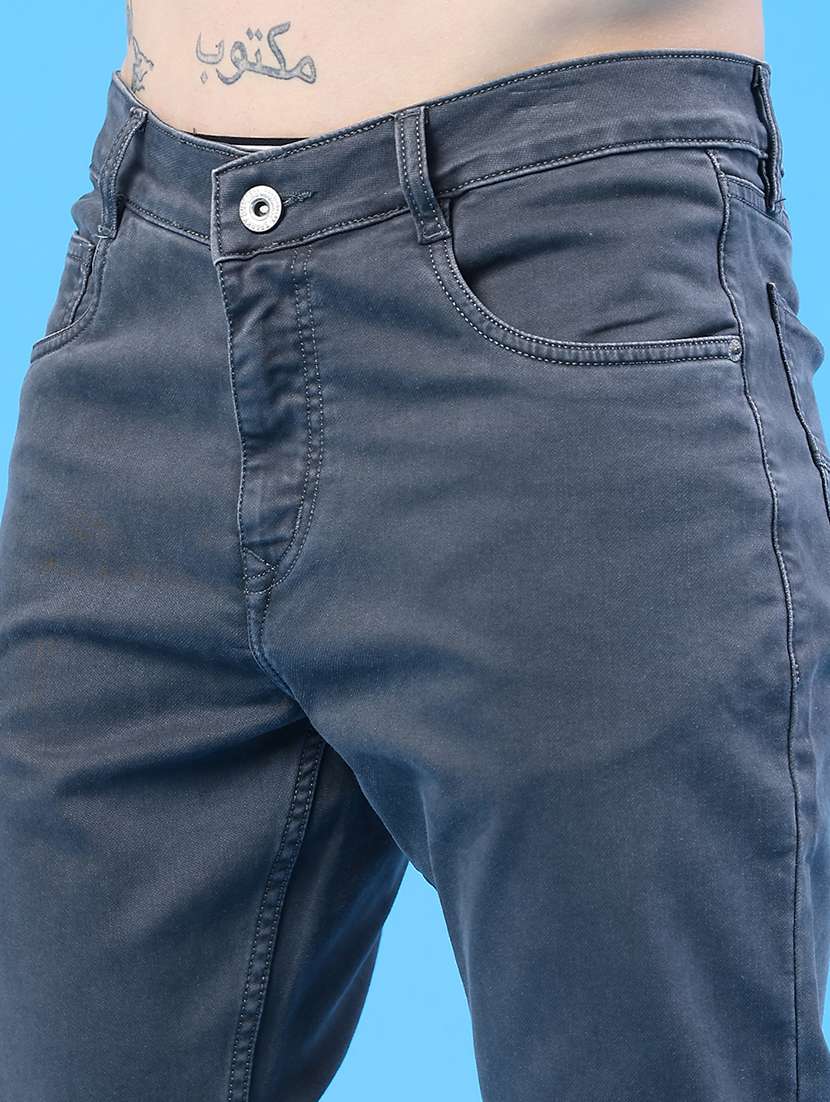 men plain mid rise full length jeans - 22311900 -  Standard Image - 2