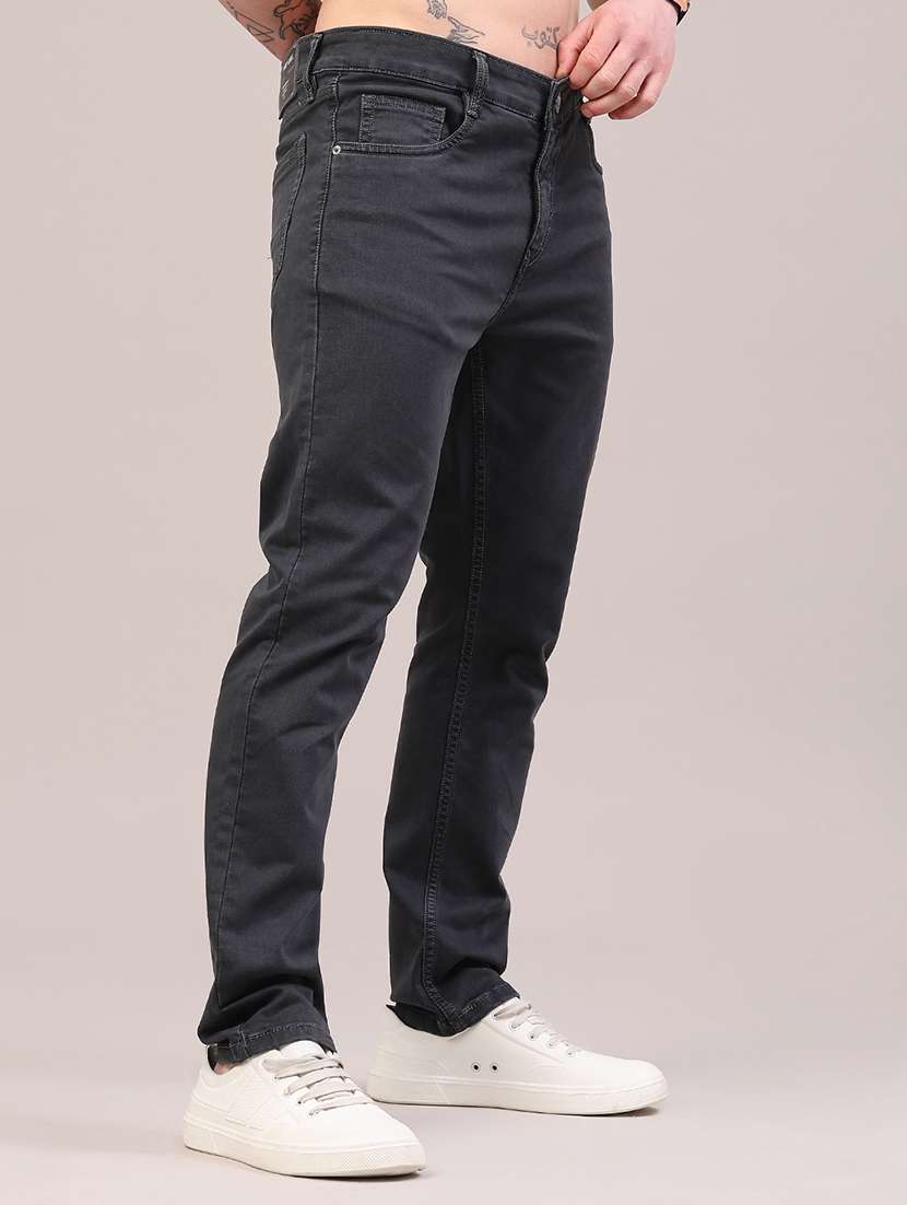 men plain mid rise full length jeans - 22311910 -  Standard Image - 2