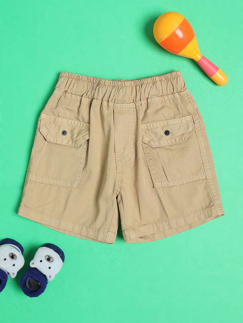 boys solid mid rise regular fit shorts - 22312072 -  Standard Image - 2
