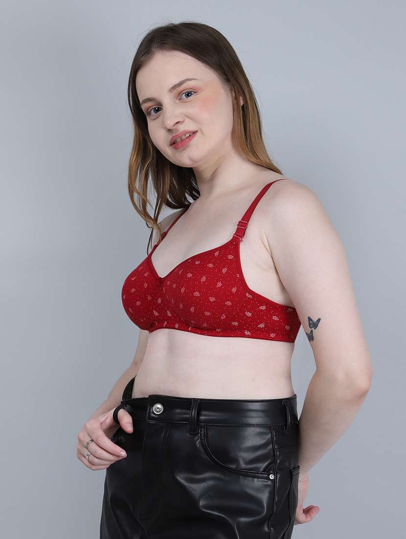 women printed non wired t-shirt bra - 22312618 -  Standard Image - 2