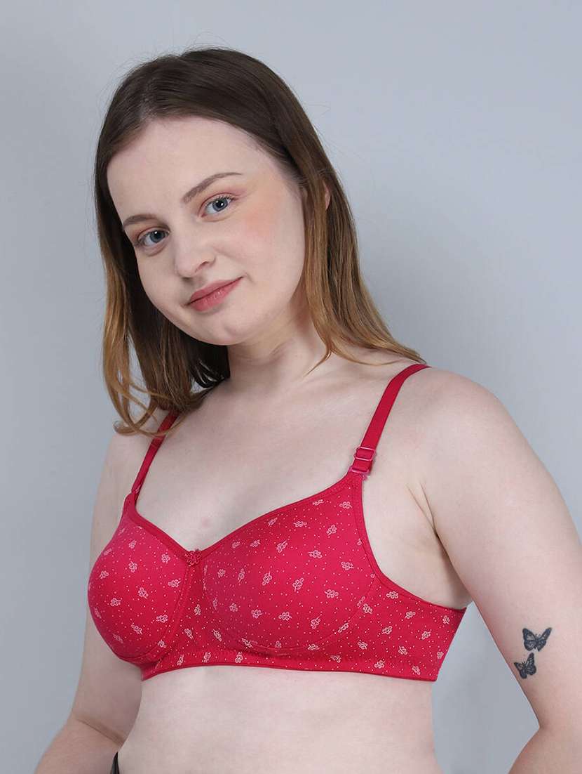 women printed lightly padded t-shirt bra - 22312619 -  Standard Image - 2