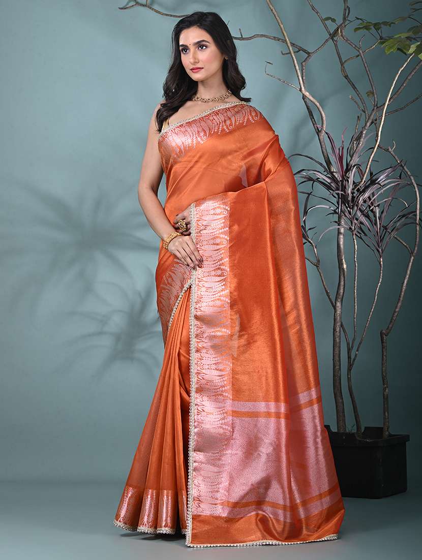 women solid with bordered saree with blouse - 22312730 -  Standard Image - 2