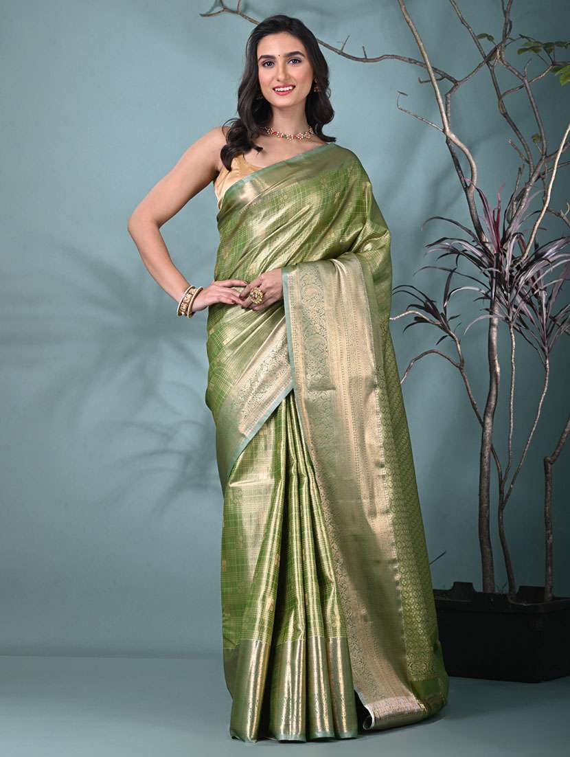 women self design kanjivaram saree with blouse - 22312764 -  Standard Image - 2