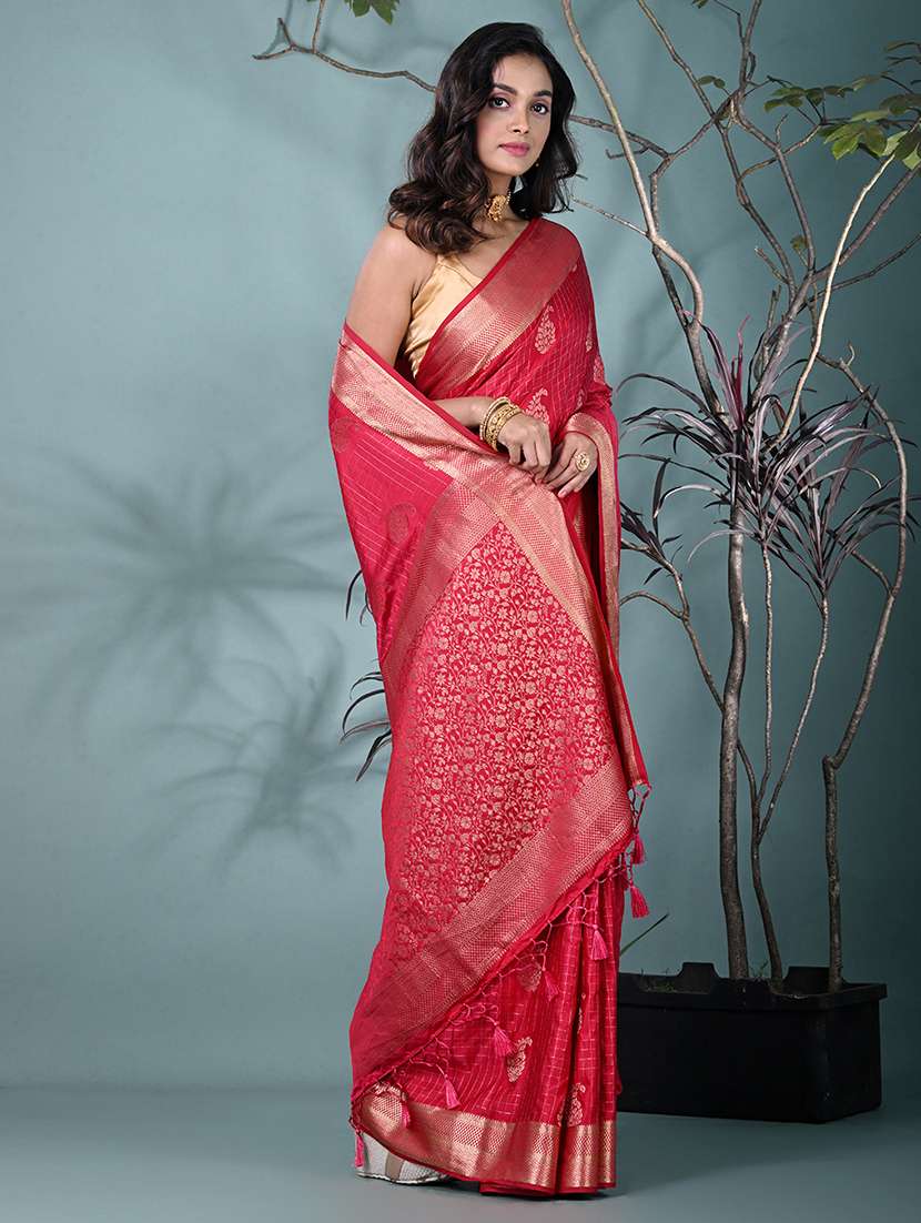 women self design bordered saree with blouse - 22312782 -  Standard Image - 2