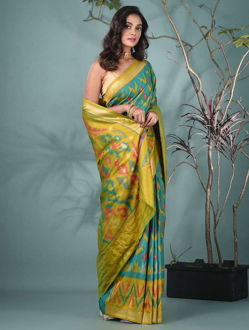 women ikat pochampalli saree with blouse - 22312802 -  Standard Image - 2