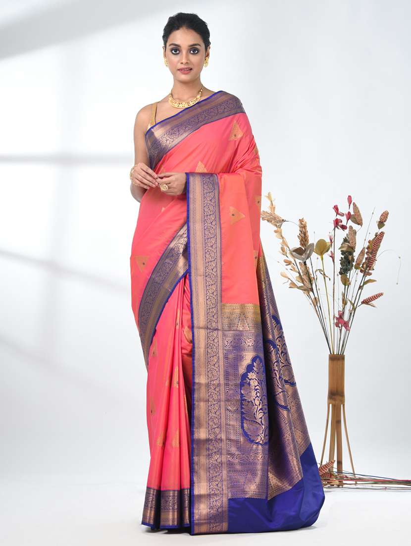 women self design southern silk saree with blouse