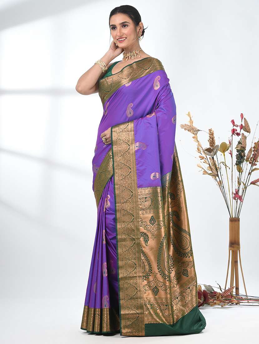 women self design southern silk saree with blouse - 22312817 -  Standard Image - 2