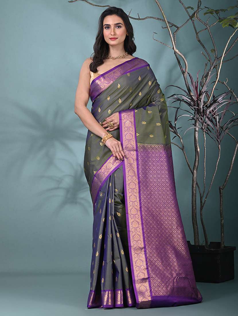 women self design southern silk saree with blouse
