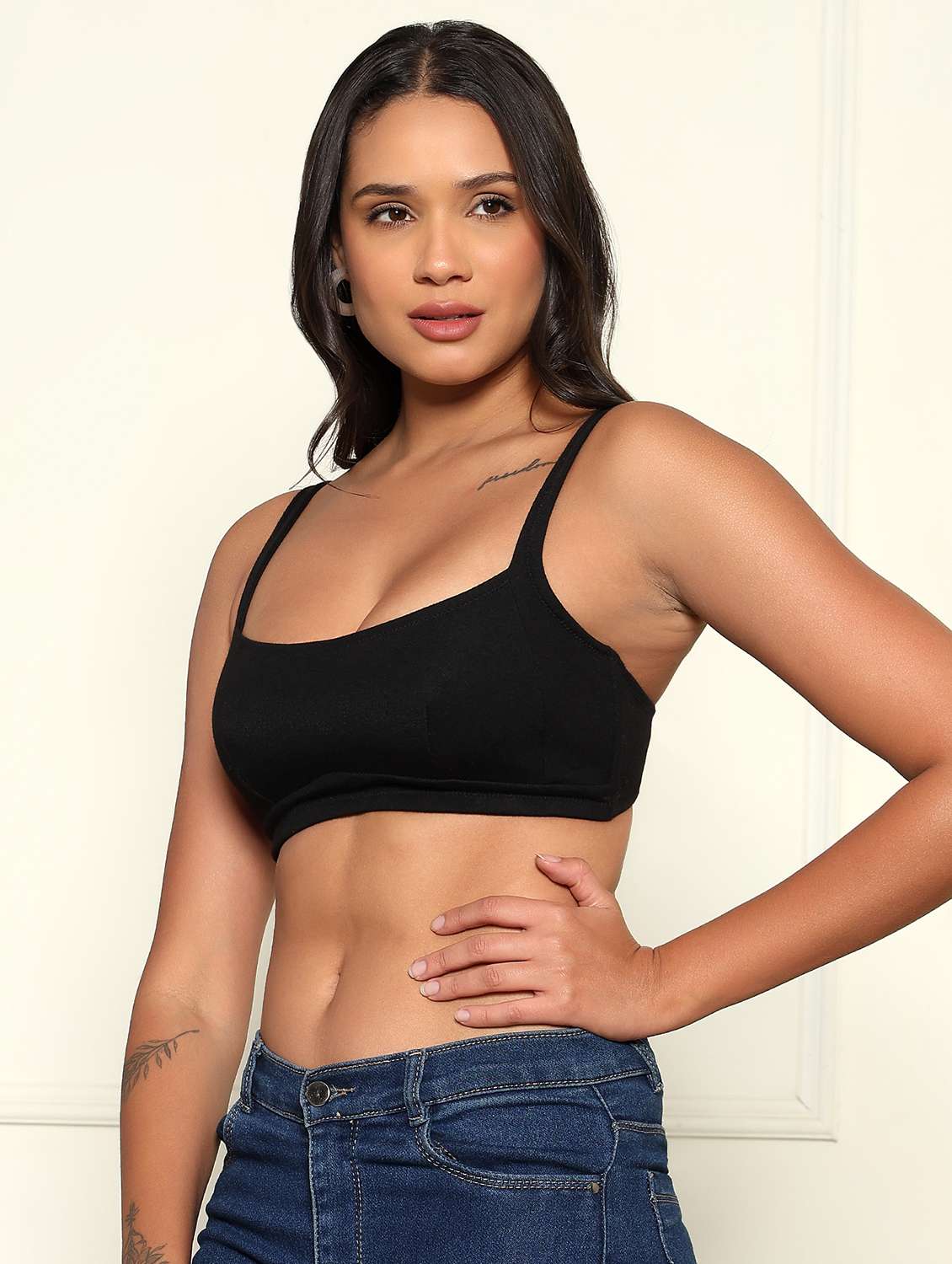 women solid non padded sports bra - 22312856 -  Standard Image - 2