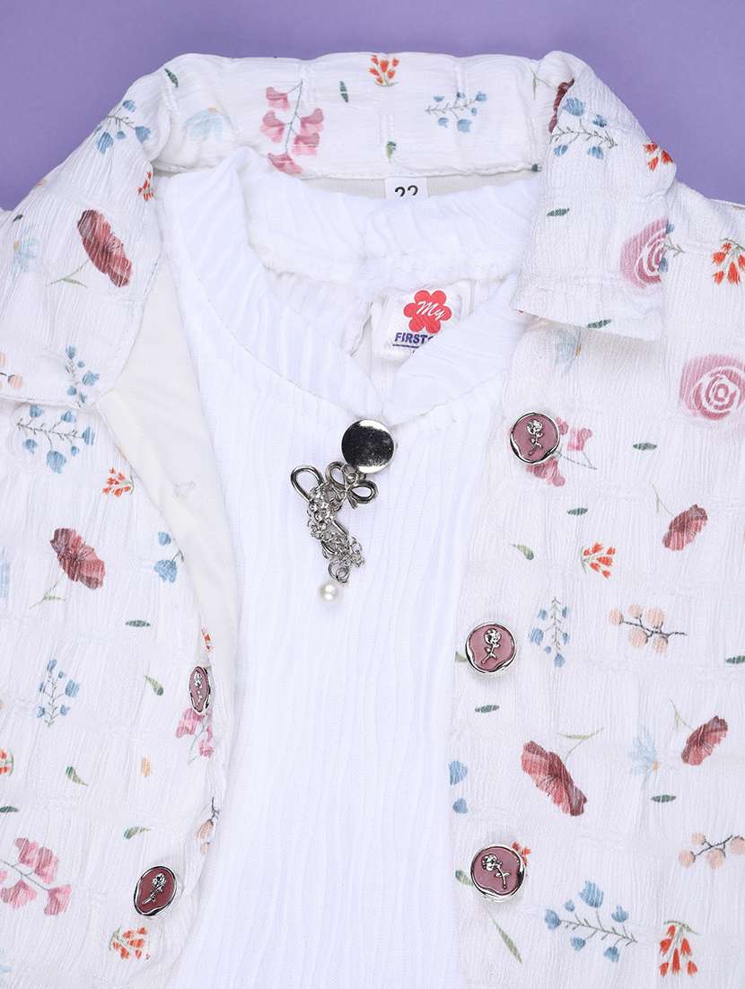 girls printed top and short set - 22313255 -  Standard Image - 2