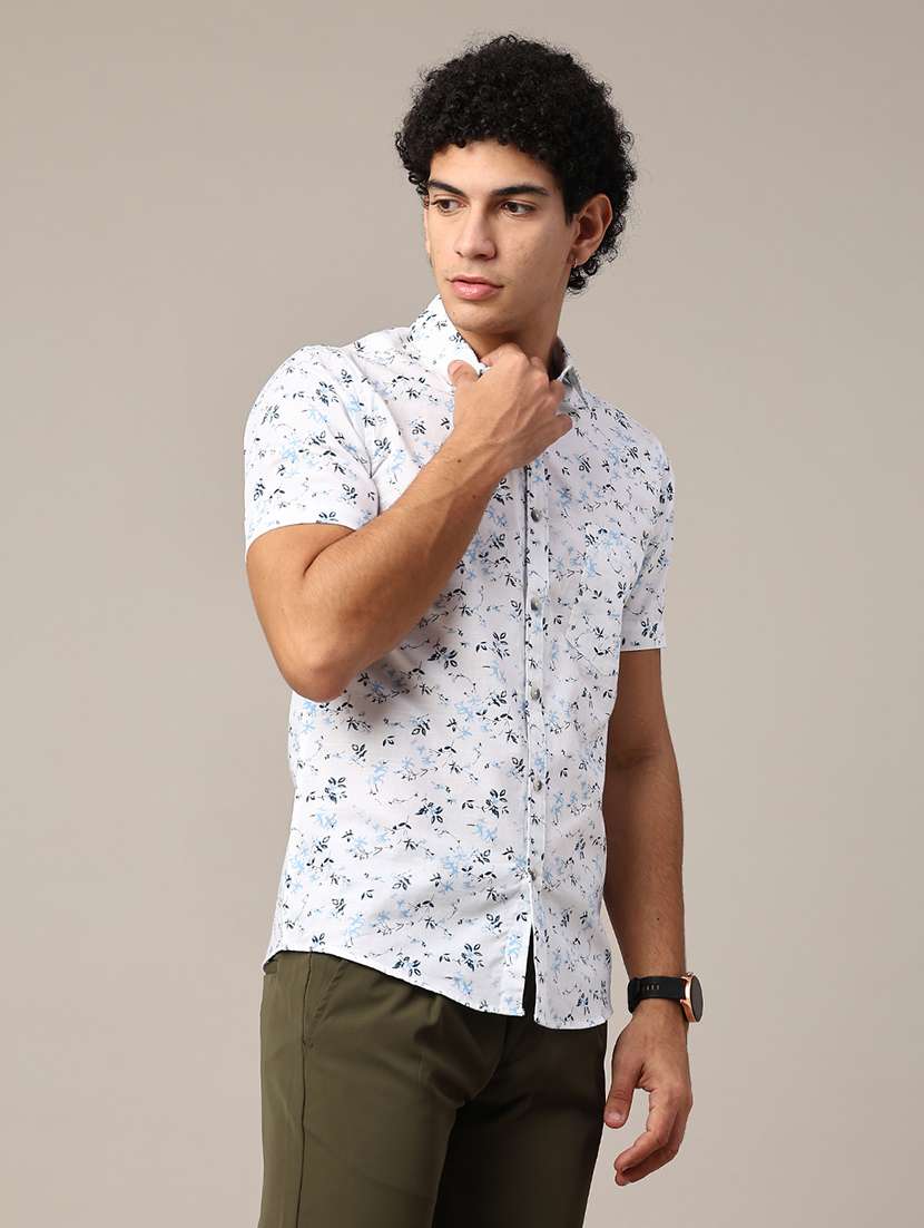 white cotton casual shirt - 22313489 -  Standard Image - 2