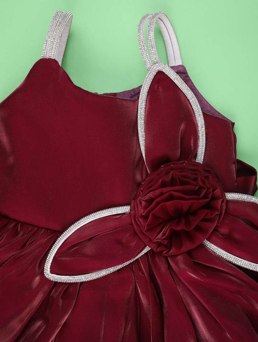 girls self designed sleeveless flared frock - 22313658 -  Standard Image - 2