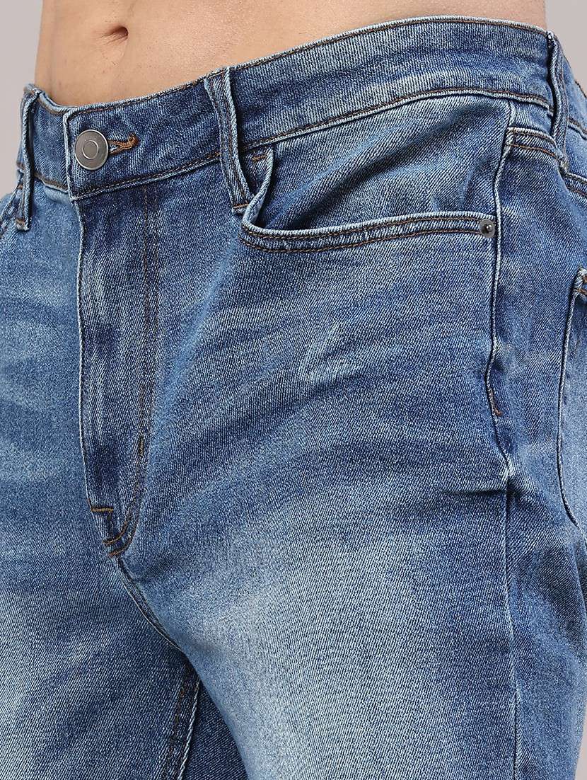 men washed mid rise regular fit denim shorts - 22313660 -  Standard Image - 2