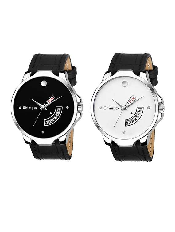 classic edge analog watch combo