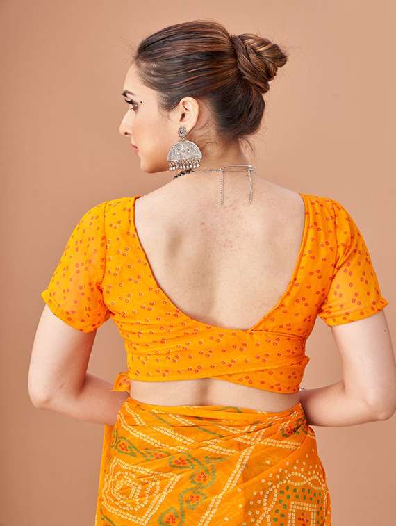 women printed casual wear saree with blouse - 22315720 -  Standard Image - 2