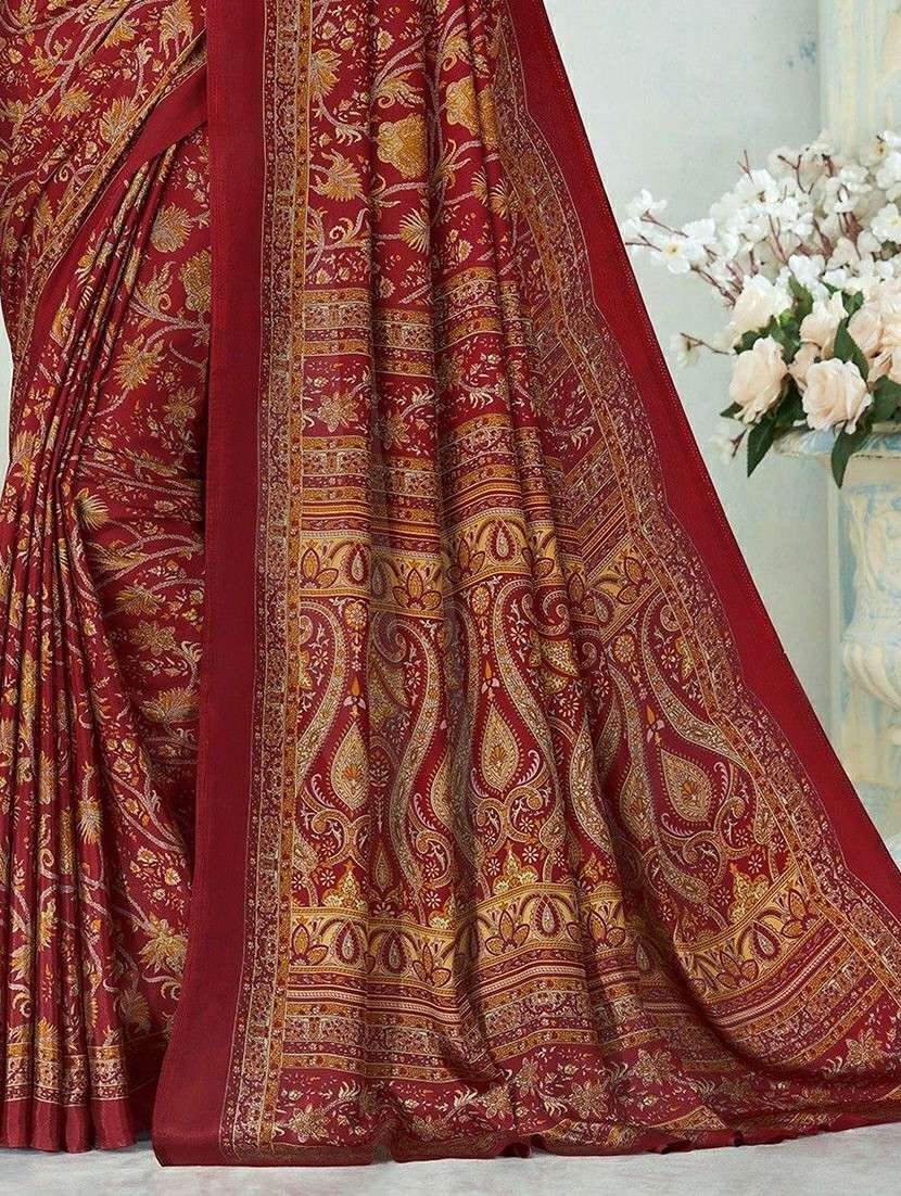 women printed casual wear saree with blouse - 22315722 -  Standard Image - 2