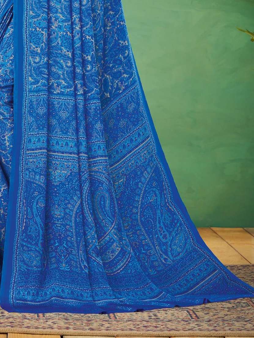 women printed casual wear saree with blouse - 22315742 -  Standard Image - 2