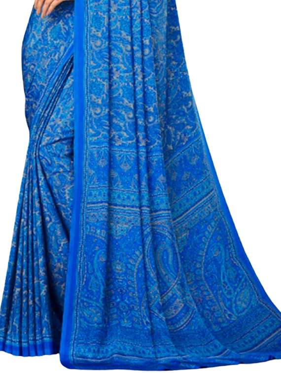 women printed casual wear saree with blouse - 22315750 -  Standard Image - 2