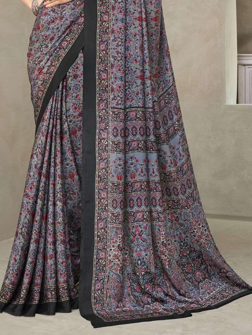 women printed casual wear saree with blouse - 22315758 -  Standard Image - 2