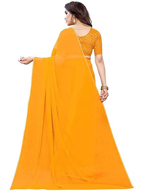 women solid plain saree with blouse - 22315770 -  Standard Image - 2