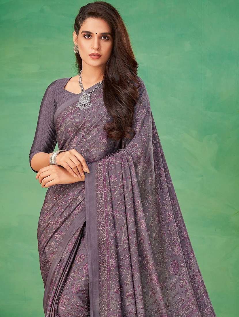 women printed casual wear saree with blouse - 22315785 -  Standard Image - 2