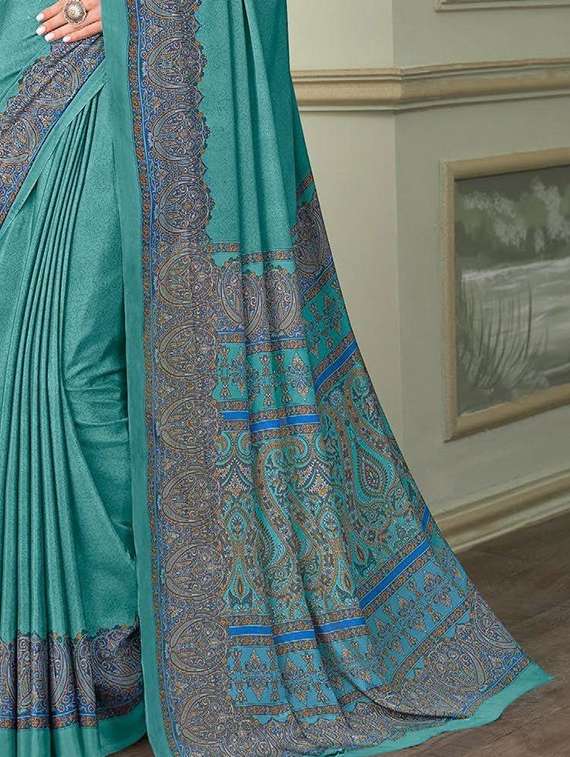 women printed casual wear saree with blouse - 22315795 -  Standard Image - 2