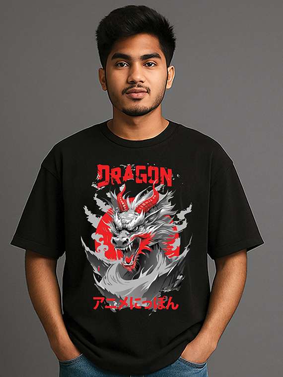 men front print short sleeve oversized t-shirt - 22315817 -  Standard Image - 2