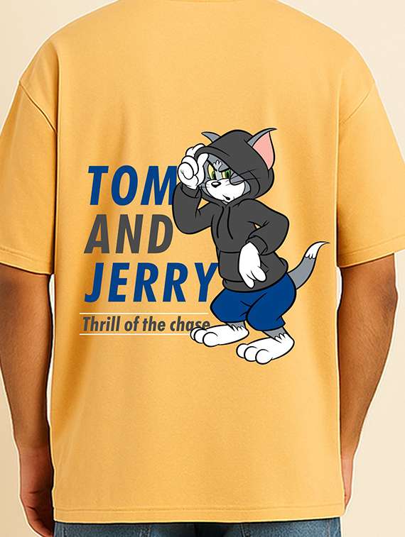 men front & back print short sleeve oversized t-shirt - 22315824 -  Standard Image - 2