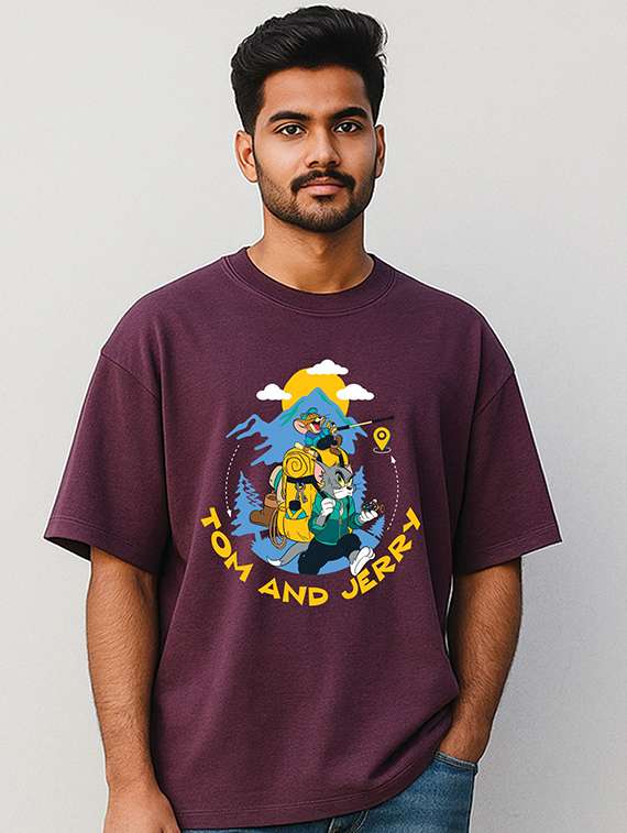 men front print short sleeve oversized t-shirt - 22315843 -  Standard Image - 2