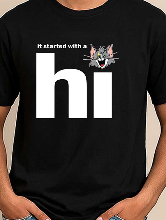 men front print short sleeve regular fit t-shirt - 22315863 -  Standard Image - 2