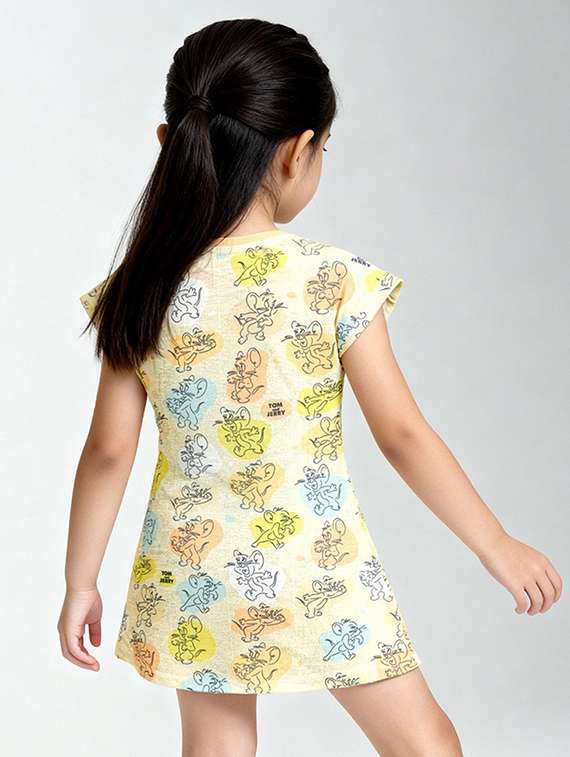 girls printed short sleeve a-line dress - 22315876 -  Standard Image - 2