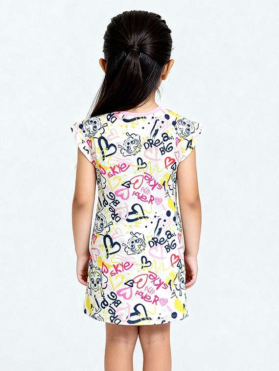 girls printed short sleeve a-line dress - 22315882 -  Standard Image - 2
