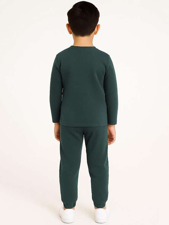 kids printed round neck full length co-ord set - 22315895 -  Standard Image - 2