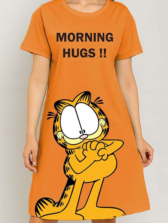 women printed short sleeve t-shirt dress - 22315899 -  Standard Image - 2