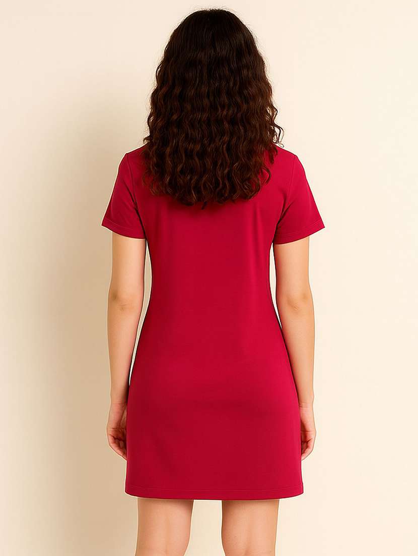 women printed short sleeve t-shirt dress - 22315900 -  Standard Image - 2