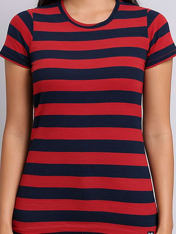 women striped short sleeve t-shirt - 22315904 -  Standard Image - 2