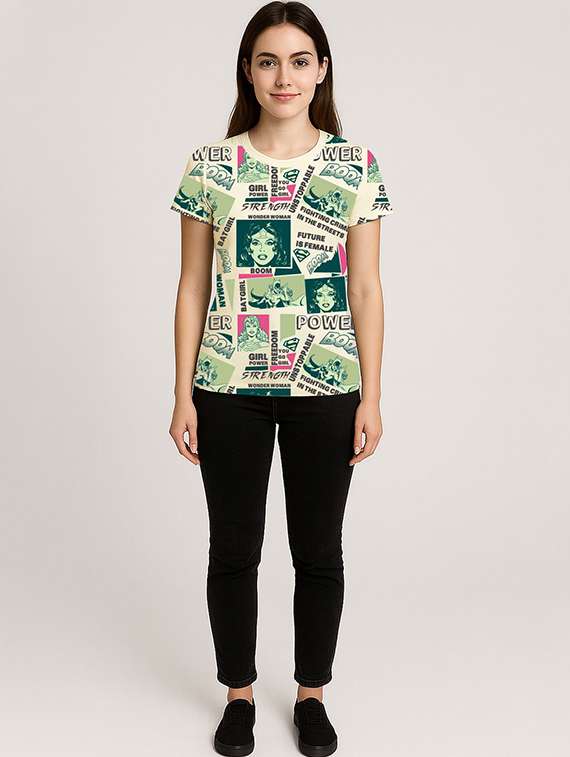 women printed short sleeve t-shirt - 22315917 -  Standard Image - 2