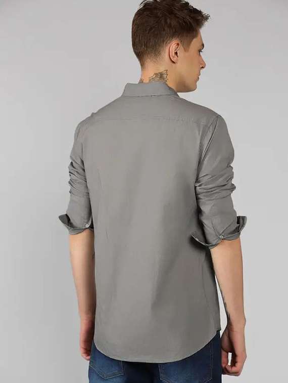 men solid long sleeve regular fit casual shirt - 22315948 -  Standard Image - 2