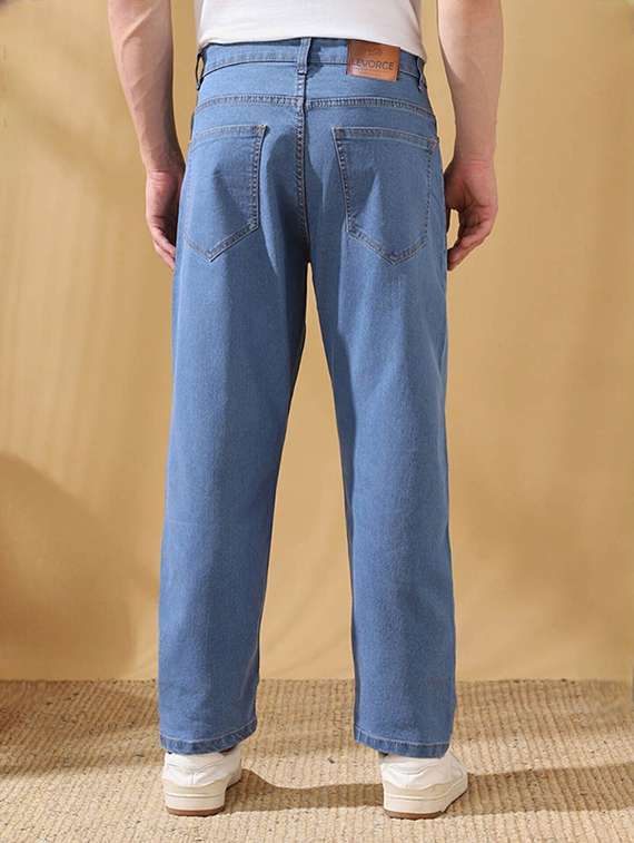 men plain mid rise relaxed fit jeans - 22315959 -  Standard Image - 2