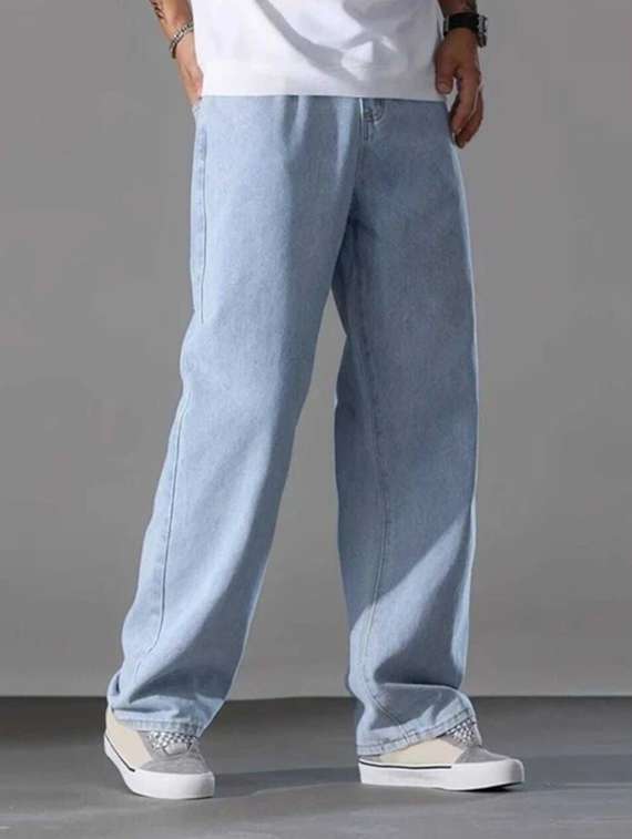 men plain mid rise full length jeans - 22315962 -  Standard Image - 2