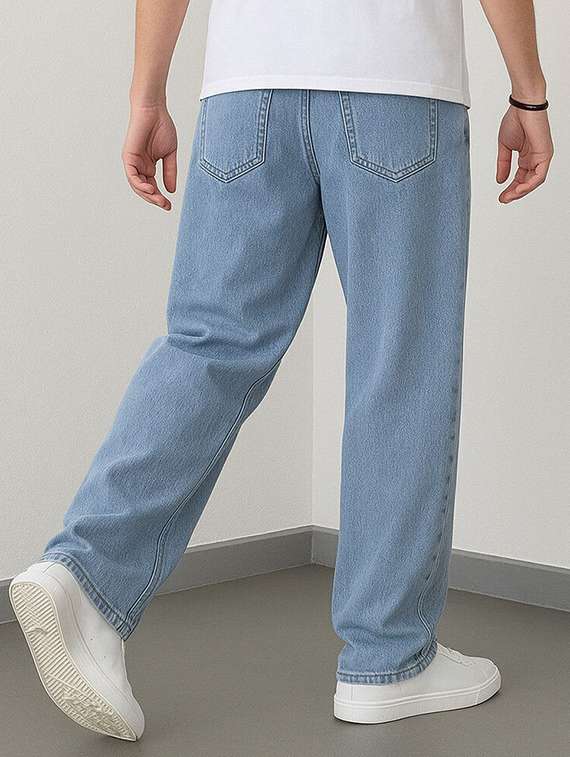 men plain mid rise full length jeans - 22315982 -  Standard Image - 2