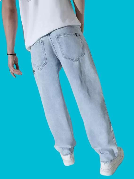 men plain mid rise full length jeans - 22316016 -  Standard Image - 2