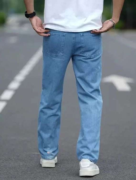 men plain mid rise full length jeans - 22316030 -  Standard Image - 2